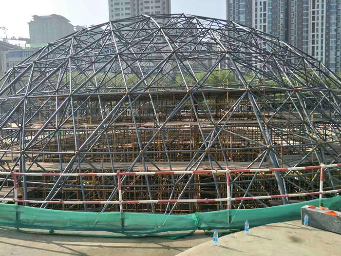 沛县球形网架钢结构施工